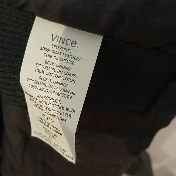 Vince Paper Goat Leather Scuba Jacket - Picture 10 of 12